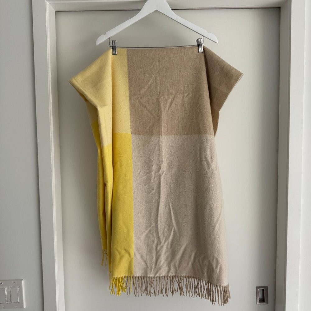 COS | Beige and Yellow Soft Light Throw Blanket